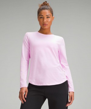 Pink Lululemon Love Long-Sleeve Women Shirts | NZ_LuLu87520