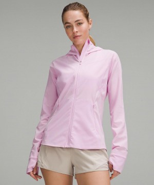 Pink Lululemon Mist Over Windbreaker Women Coats & Jackets | NZ_LuLu67165