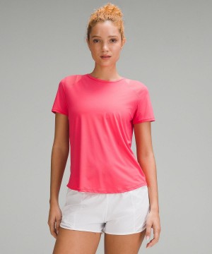 Pink Lululemon Sculpt Short-Sleeve Women T Shirts | NZ_LuLu55135