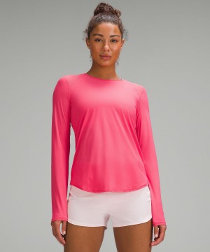 Pink Lululemon Sculpt Women Long Sleeve Shirts | NZ_LuLu99359