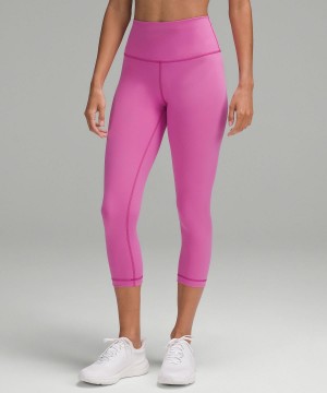 Pink Lululemon Wunder Train High-Rise Crop 21" Women Leggings | NZ_LuLu36236