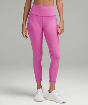 Pink Lululemon Wunder Train High-Rise Tight 25" Women Pants | NZ_LuLu38739