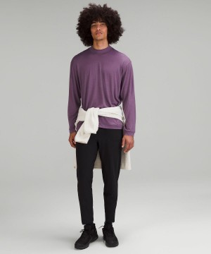 Purple Lululemon Merino Wool-Blend Long-Sleeve Men Shirts | NZ_LuLu56891