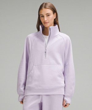 Purple Lululemon Scuba Oversized Funnel-Neck Half Zip Women Hoodies & Sweatshirts | NZ_LuLu65709