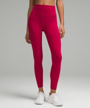 Red Lululemon Wunder Train High-Rise Tight with Pockets 25" Women Leggings | NZ_LuLu70365