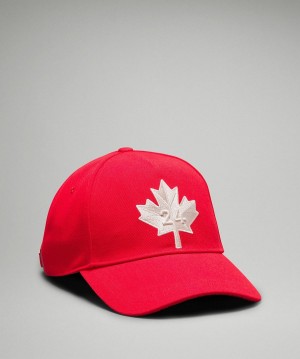 Red / White Lululemon Team Canada Future Legacy Ball Men Hats | NZ_LuLu15780