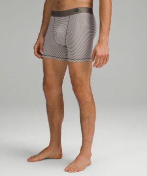 Stripes Grey Lululemon Always In Motion Boxer 5" Men Underwear | NZ_LuLu10926