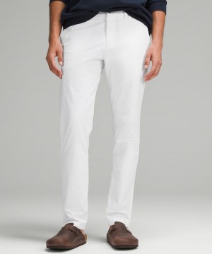 White Lululemon ABC Slim-Fit 30"L Men Pants | NZ_LuLu57880