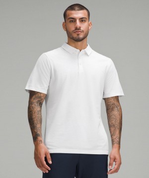 White Lululemon Evolution Short-Sleeve Men Polo Shirts | NZ_LuLu11949