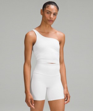 White Lululemon Ribbed Nulu Asymmetrical Yoga Women Tank Top | NZ_LuLu15909