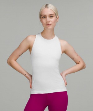 White Lululemon Swiftly Tech High-Neck 2.0 Women Tank Top | NZ_LuLu23644