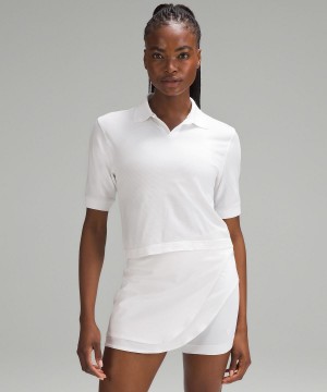 White Lululemon Swiftly Tech Relaxed-Fit Women Polo Shirts | NZ_LuLu84684