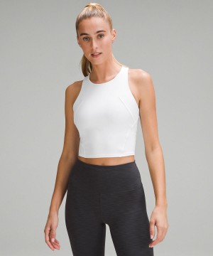 White Lululemon Wunder Train Racerback Women Shirts | NZ_LuLu72152