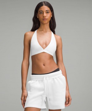 White Lululemon Wundermost Ultra-Soft Nulu T-Strap Trianglelette Women Sports Bra | NZ_LuLu92014