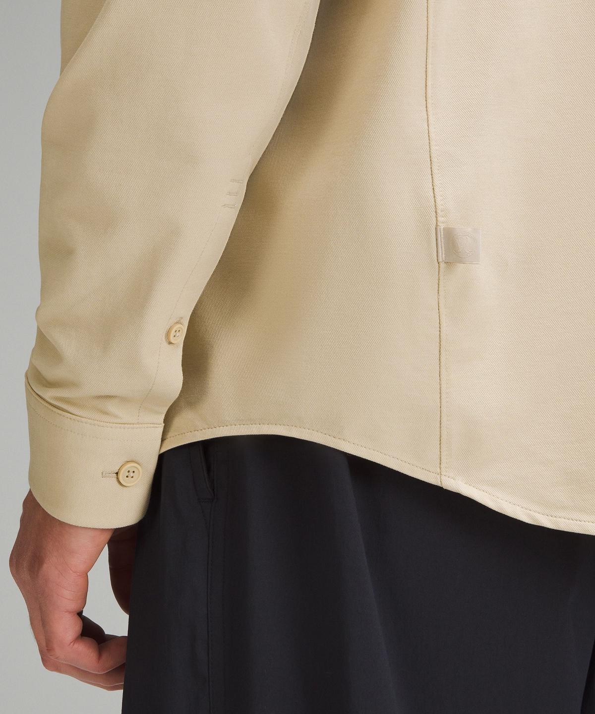 Beige Lululemon Commission Long-Sleeve Men Button Down Shirts | NZ_LuLu25068