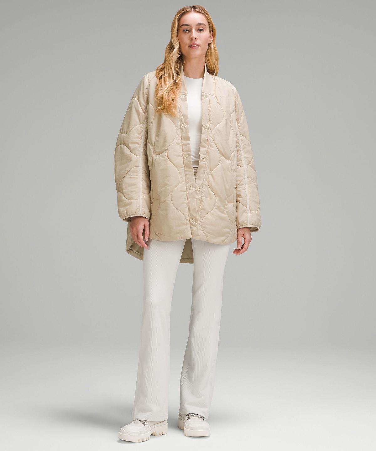 Beige Lululemon Quilted Light Insulation Women Coats & Jackets | NZ_LuLu89354