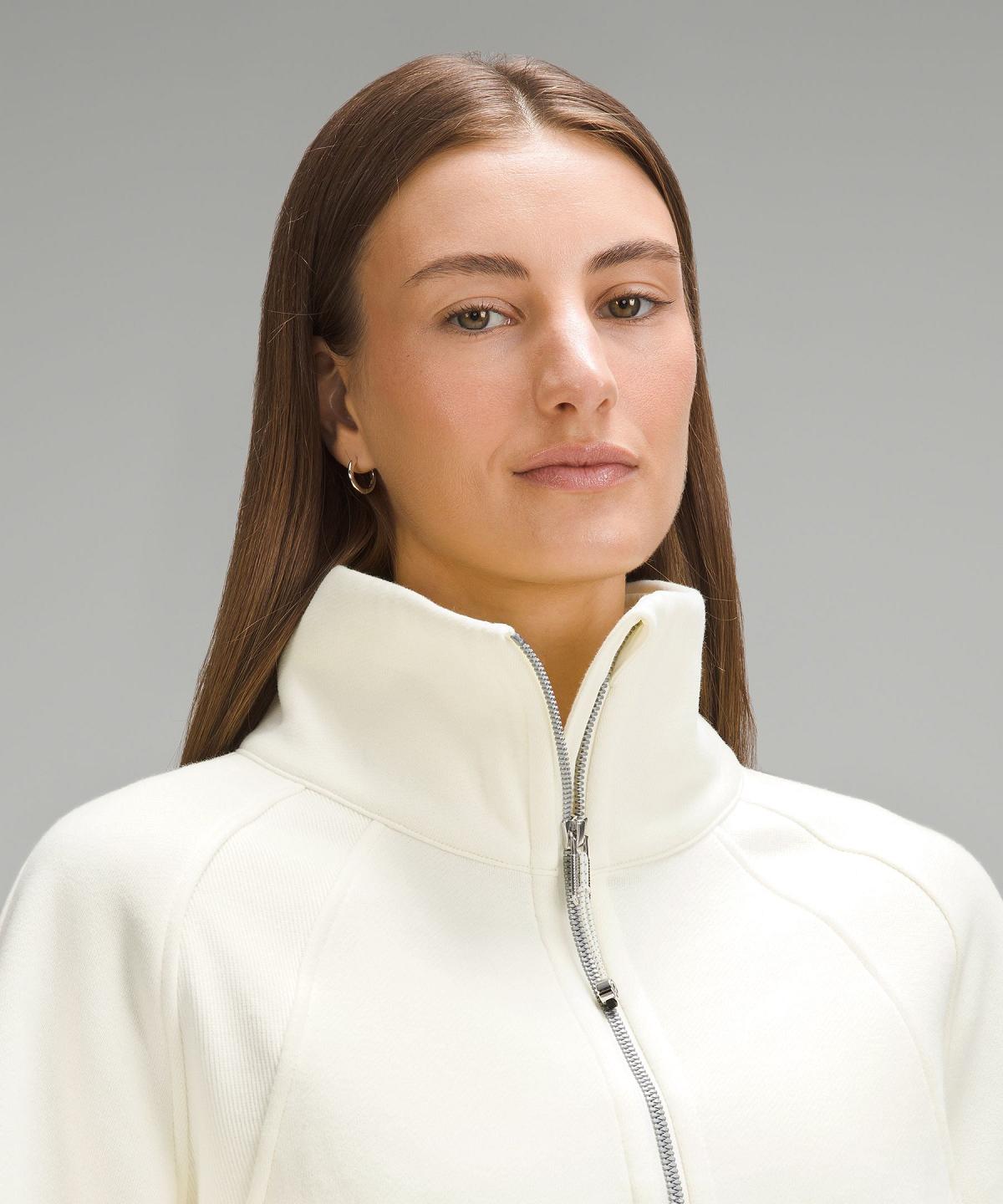 Beige Lululemon Scuba Oversized Funnel-Neck Half Zip Women Hoodies & Sweatshirts | NZ_LuLu87596