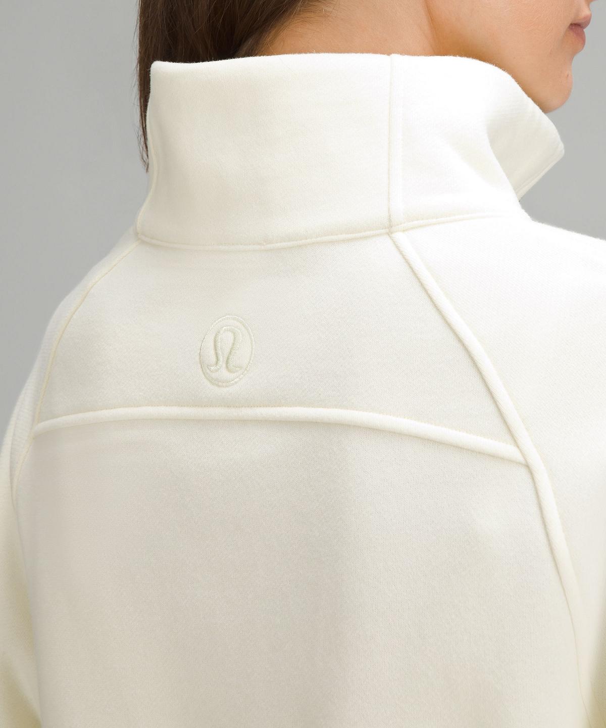 Beige Lululemon Scuba Oversized Funnel-Neck Half Zip Women Hoodies & Sweatshirts | NZ_LuLu87596