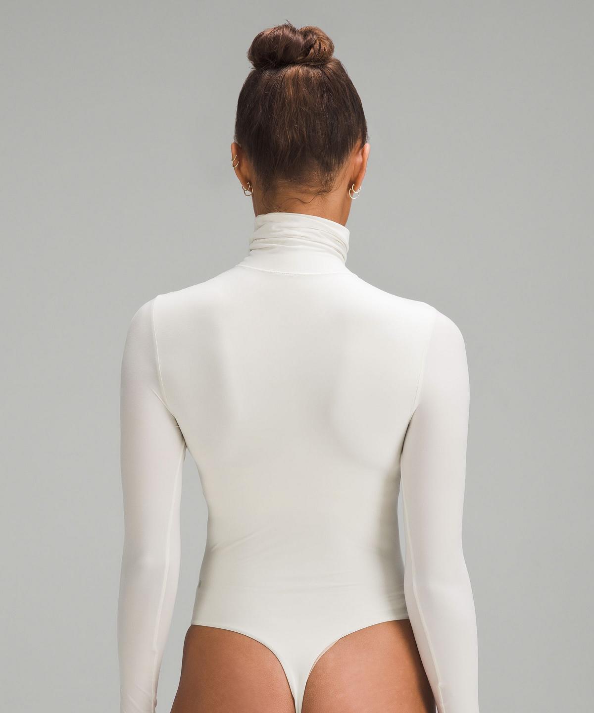 Beige Lululemon Wundermost Ultra-Soft Nulu Turtleneck Women Bodysuit | NZ_LuLu27139