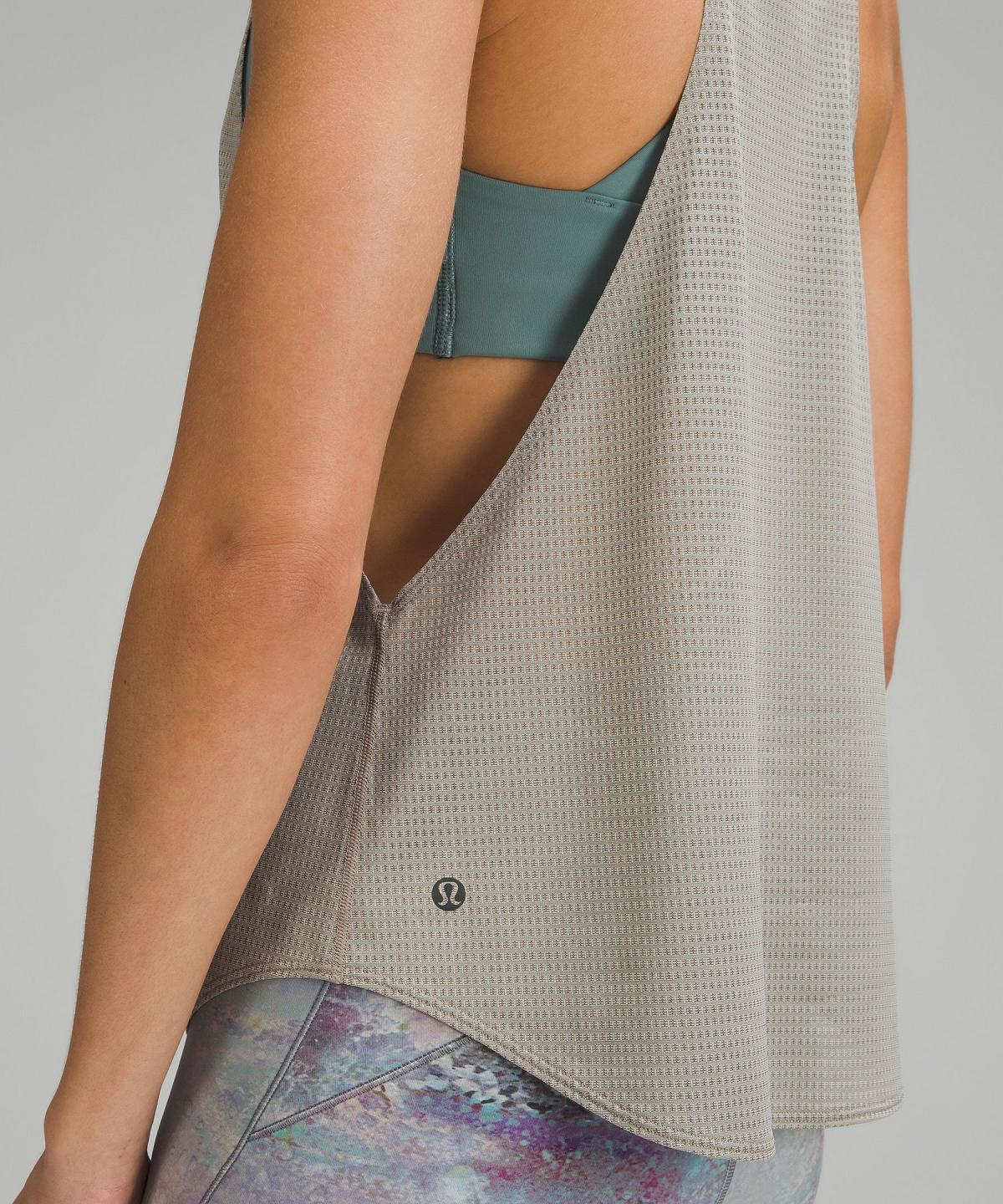 Beige Lululemon lab Grid Mesh Training Women Tank Top | NZ_LuLu60209