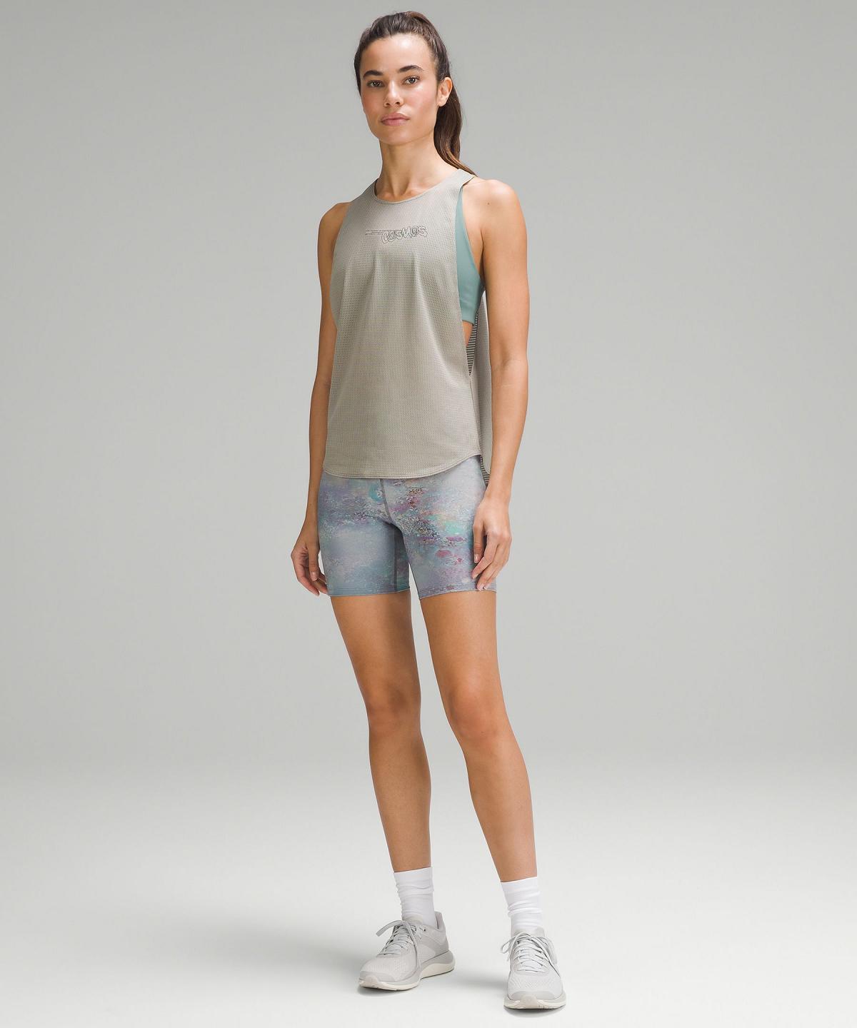 Beige Lululemon lab Grid Mesh Training Women Tank Top | NZ_LuLu60209