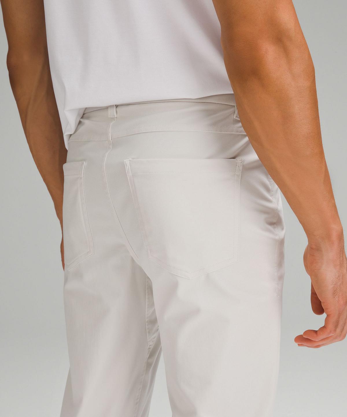 Beige White Lululemon ABC Slim-Fit 5 Pocket 34"L Men Pants | NZ_LuLu36205