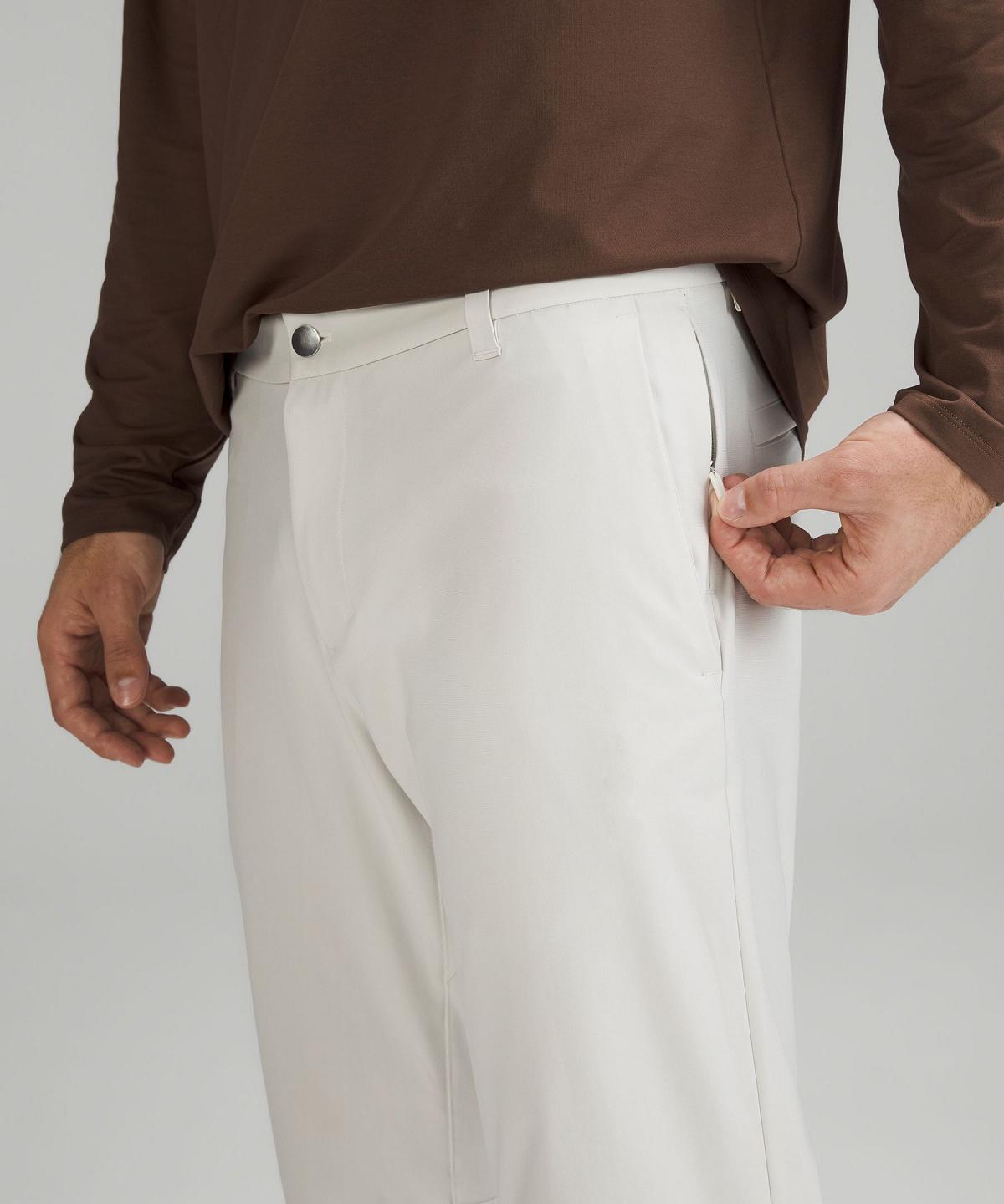 Beige White Lululemon Commission Classic-Fit 34" Men Pants | NZ_LuLu78777