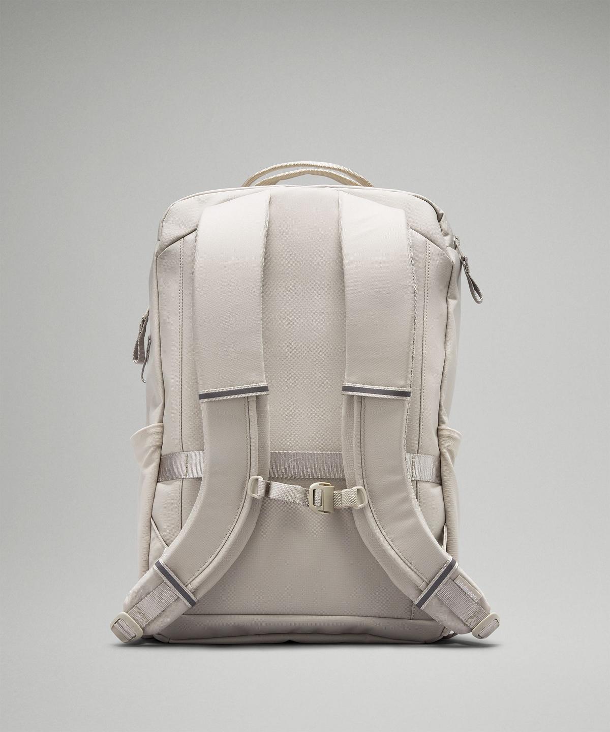 Beige White Lululemon Double-Zip 22L Bag Backpacks | NZ_LuLu89526