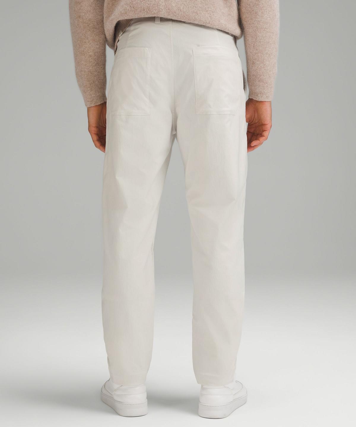 Beige White Lululemon Relaxed-Tapered Smooth Twill Men Pants | NZ_LuLu87241