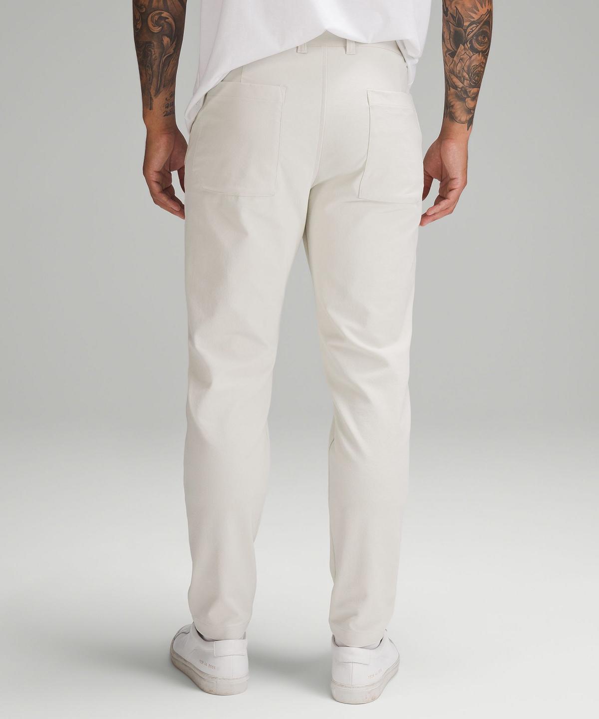 Beige White Lululemon Slim-Tapered Heavy Twill Men Pants | NZ_LuLu32541