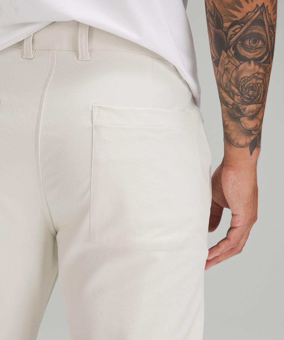 Beige White Lululemon Slim-Tapered Heavy Twill Men Pants | NZ_LuLu32541