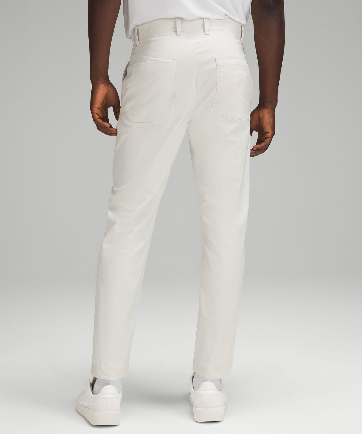 Beige White Lululemon Slim-Tapered Twill Men Trousers | NZ_LuLu28199