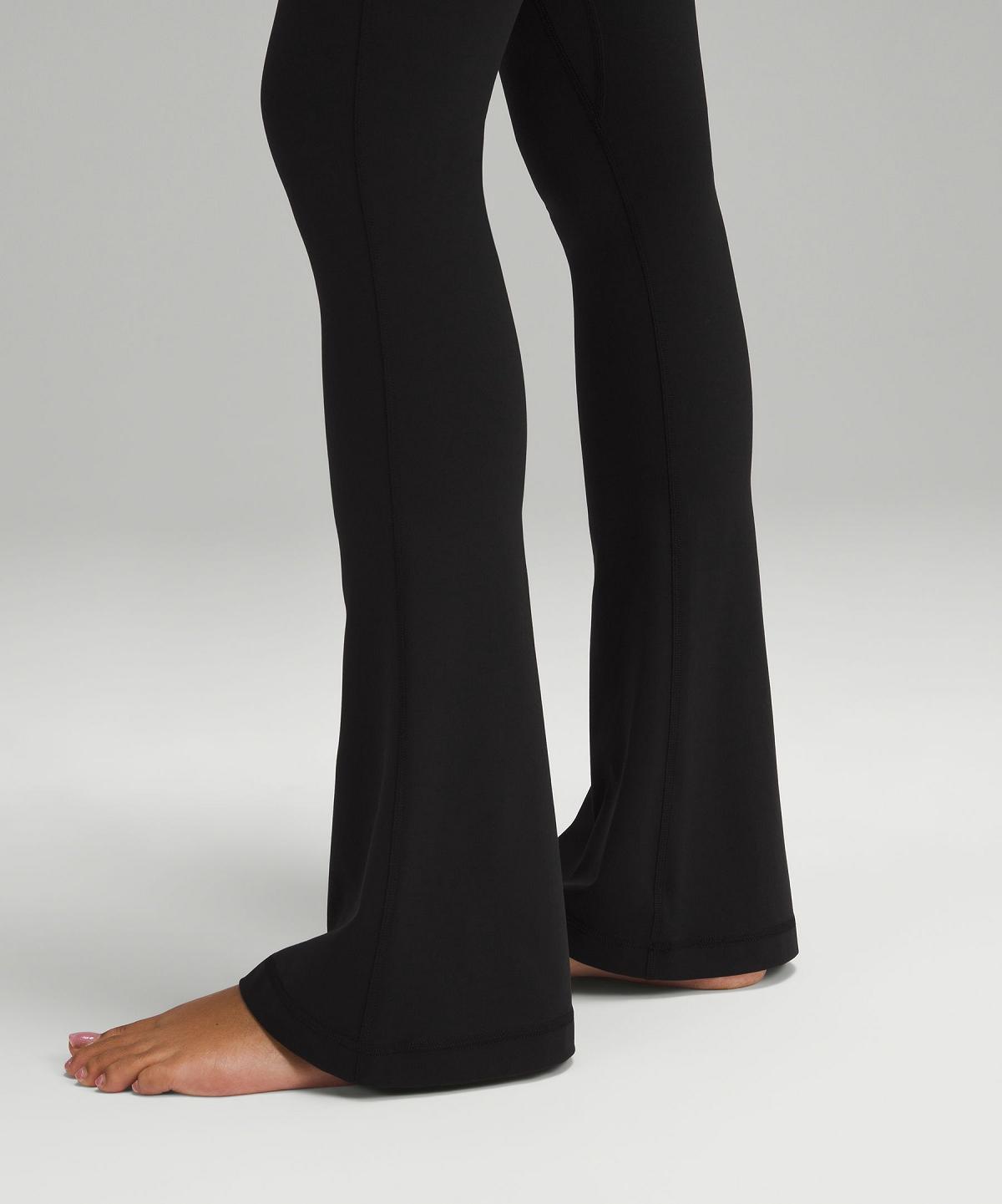 Black Lululemon Align™ Asymmetrical-Waist Mini-Flare Pant 32" Women Leggings | NZ_LuLu54079