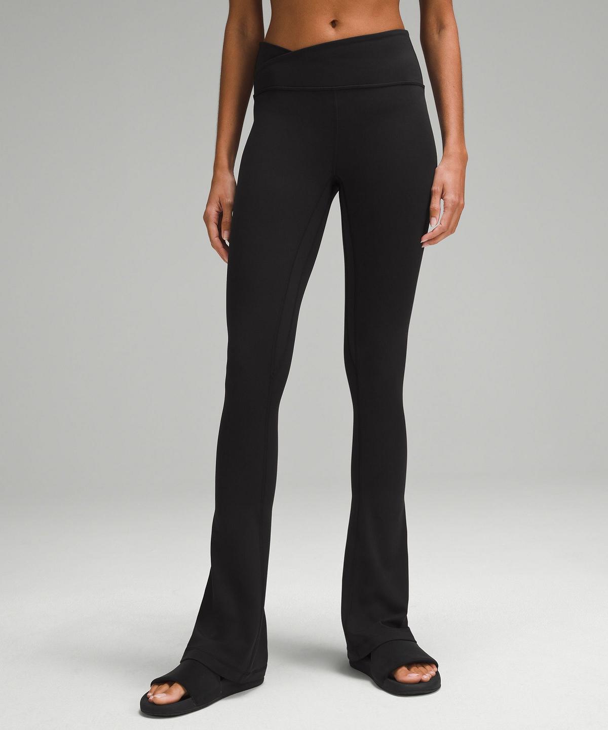 Black Lululemon Align™ Asymmetrical-Waist Mini-Flare Pant 32" Women Leggings | NZ_LuLu54079