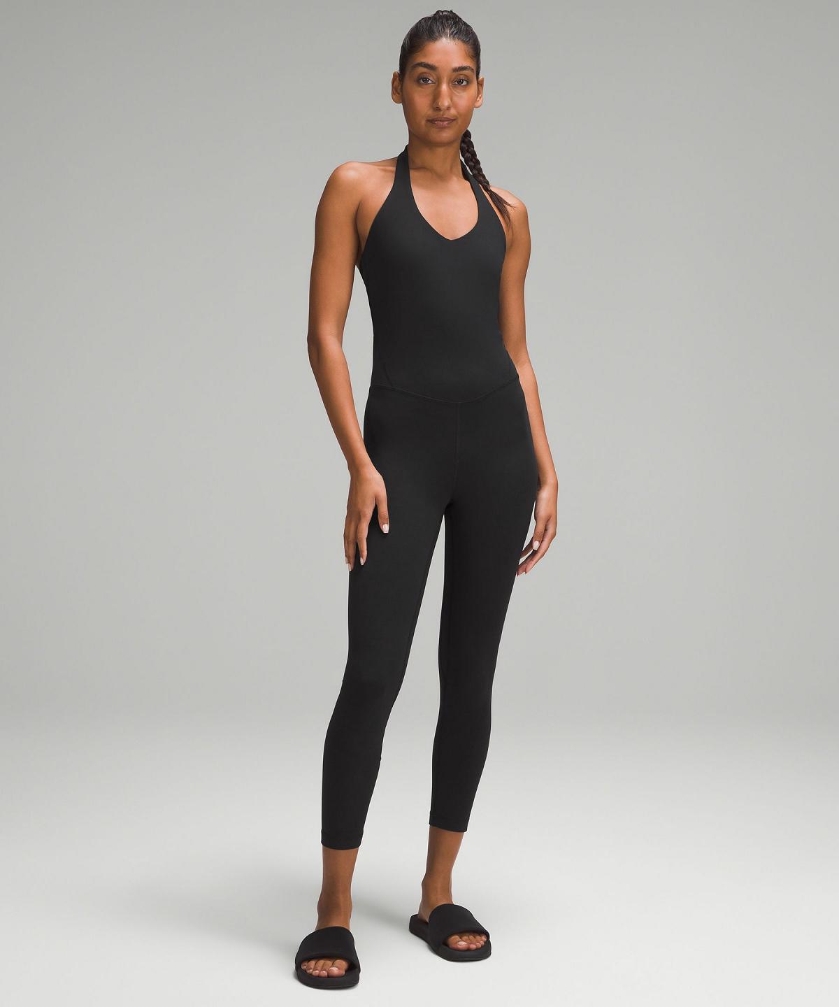 Black Lululemon Align™ Halter 25" Women Bodysuit | NZ_LuLu86582