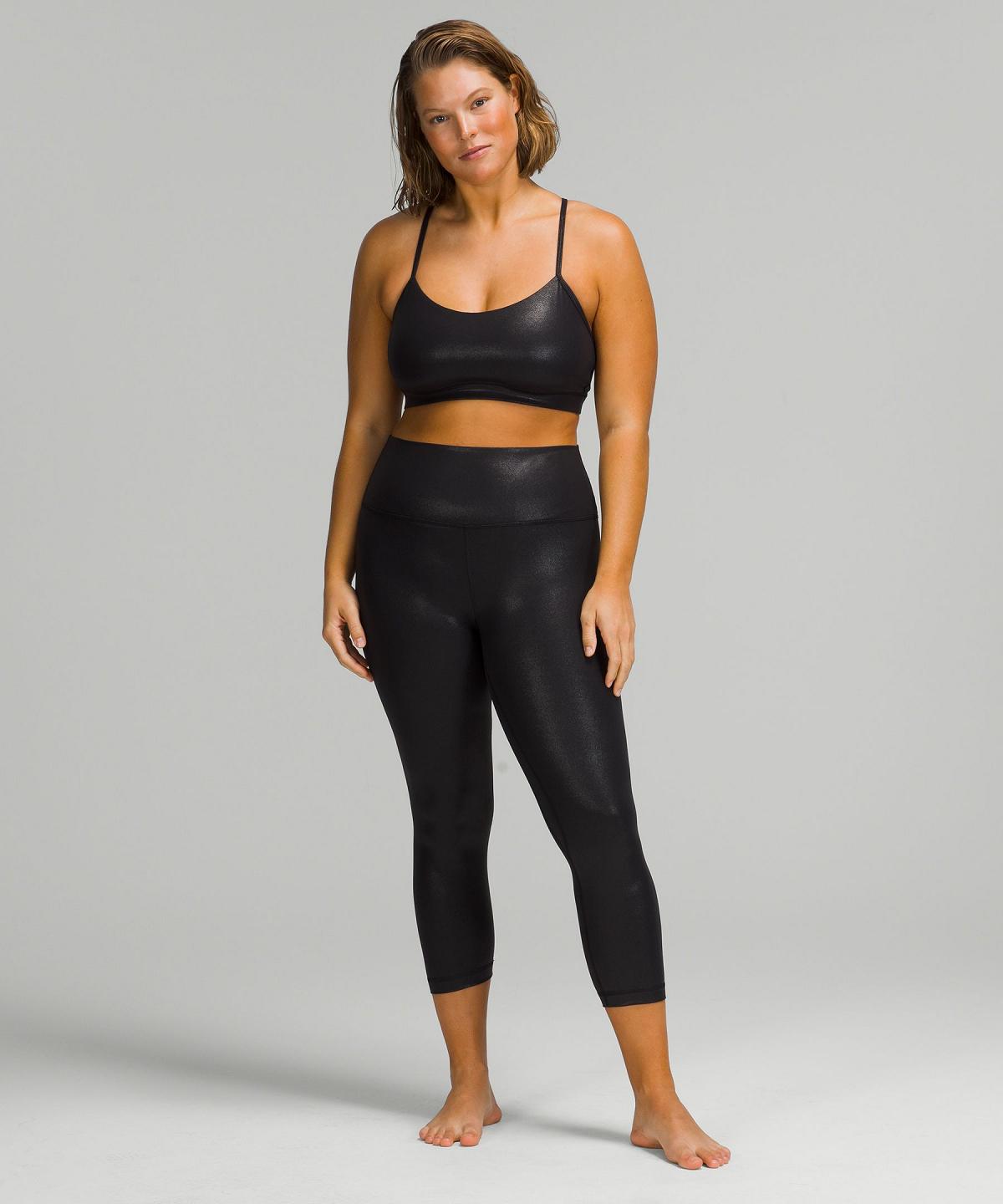 Black Lululemon Align™ High-Rise Crop 23" Women Leggings | NZ_LuLu31992