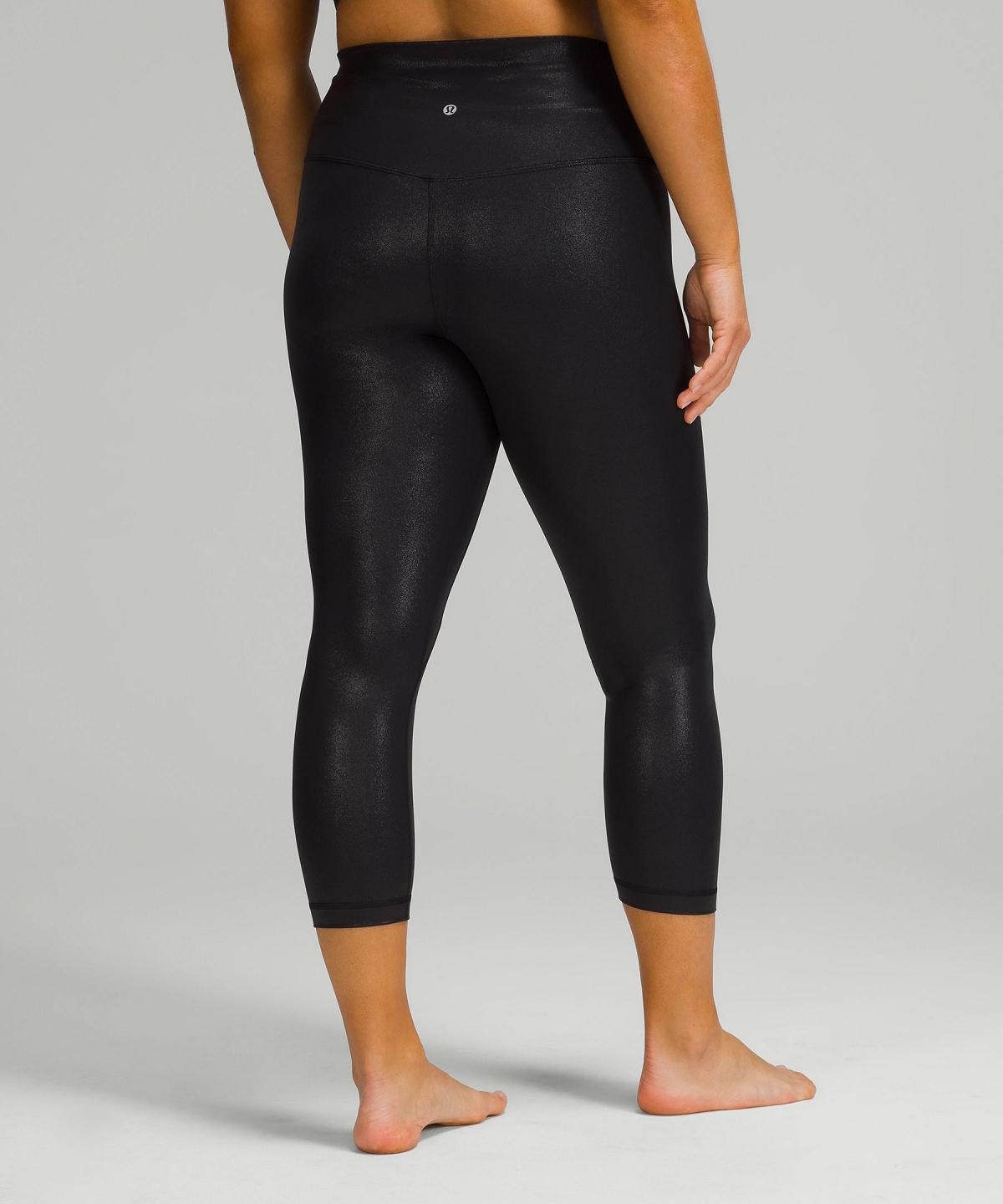 Black Lululemon Align™ High-Rise Crop 23" Women Leggings | NZ_LuLu31992