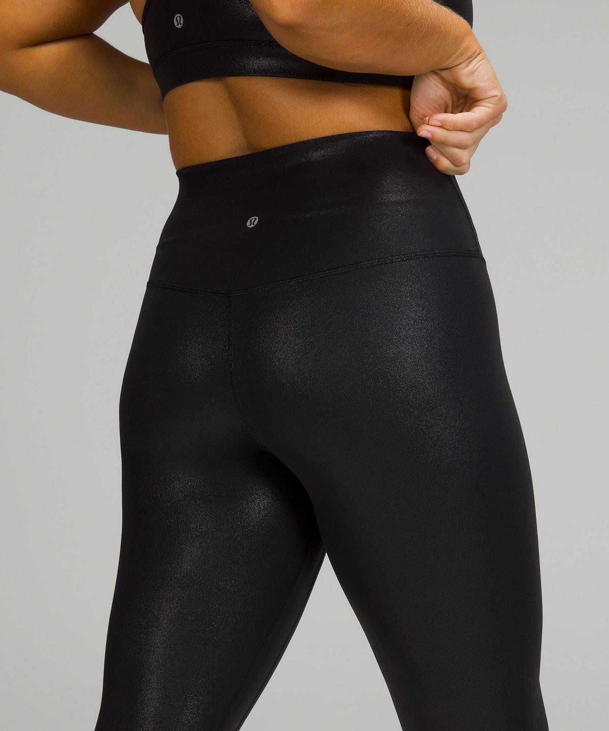 Black Lululemon Align™ High-Rise Crop 23" Women Leggings | NZ_LuLu31992