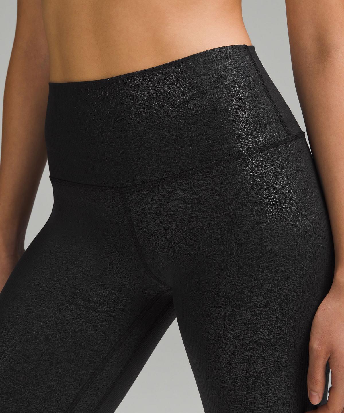 Black Lululemon Align™ High-Rise Ribbed Pant 28" Women Leggings | NZ_LuLu85975