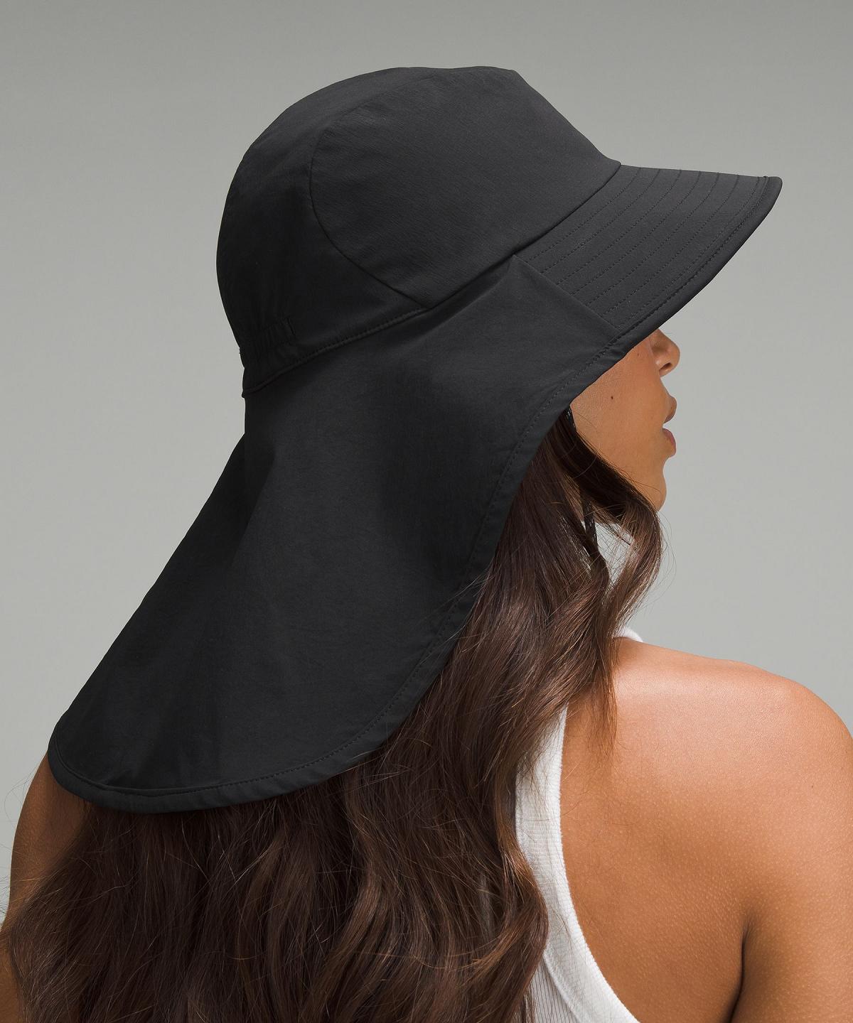 Black Lululemon All Sport Wide-Brim Men Hats | NZ_LuLu43624