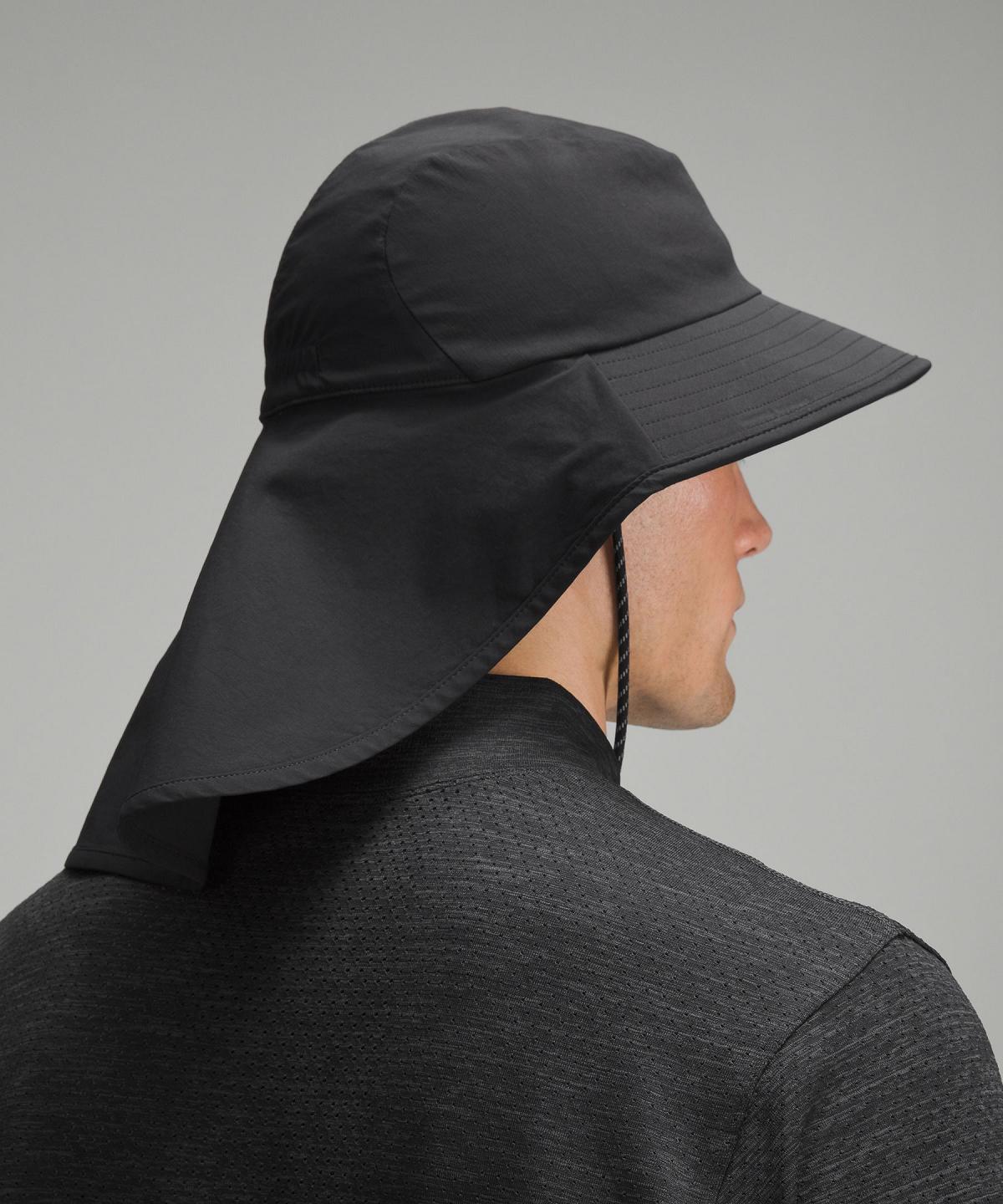 Black Lululemon All Sport Wide-Brim Men Hats | NZ_LuLu43624