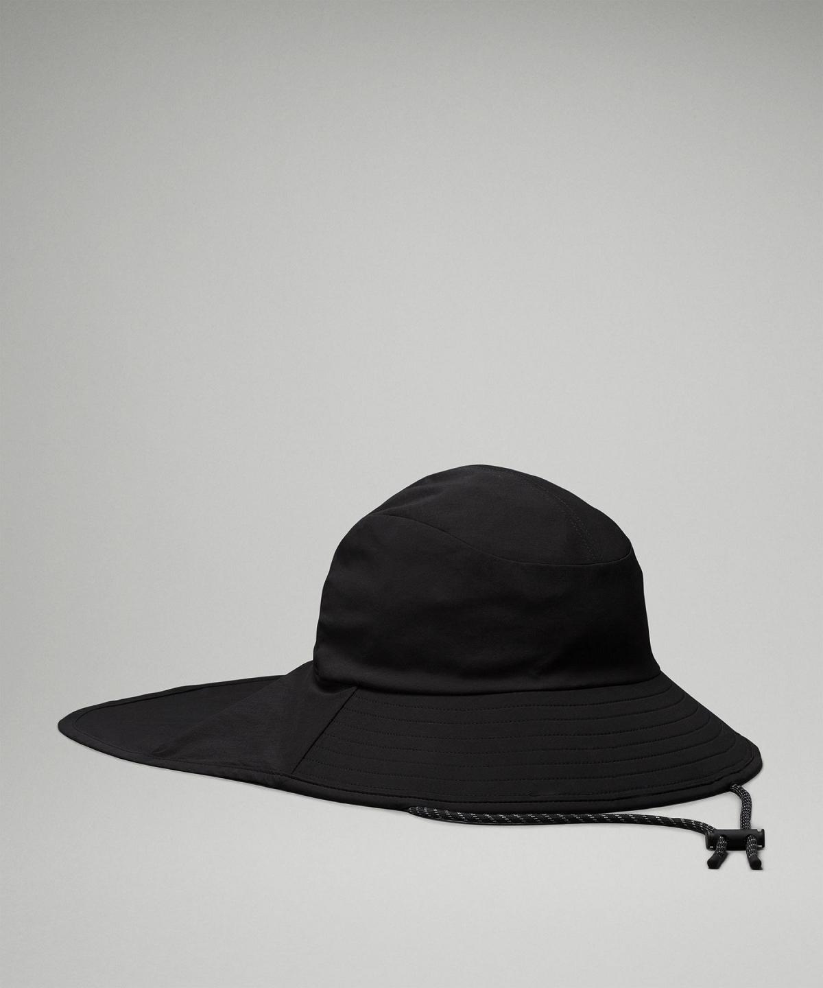 Black Lululemon All Sport Wide-Brim Men Hats | NZ_LuLu43624