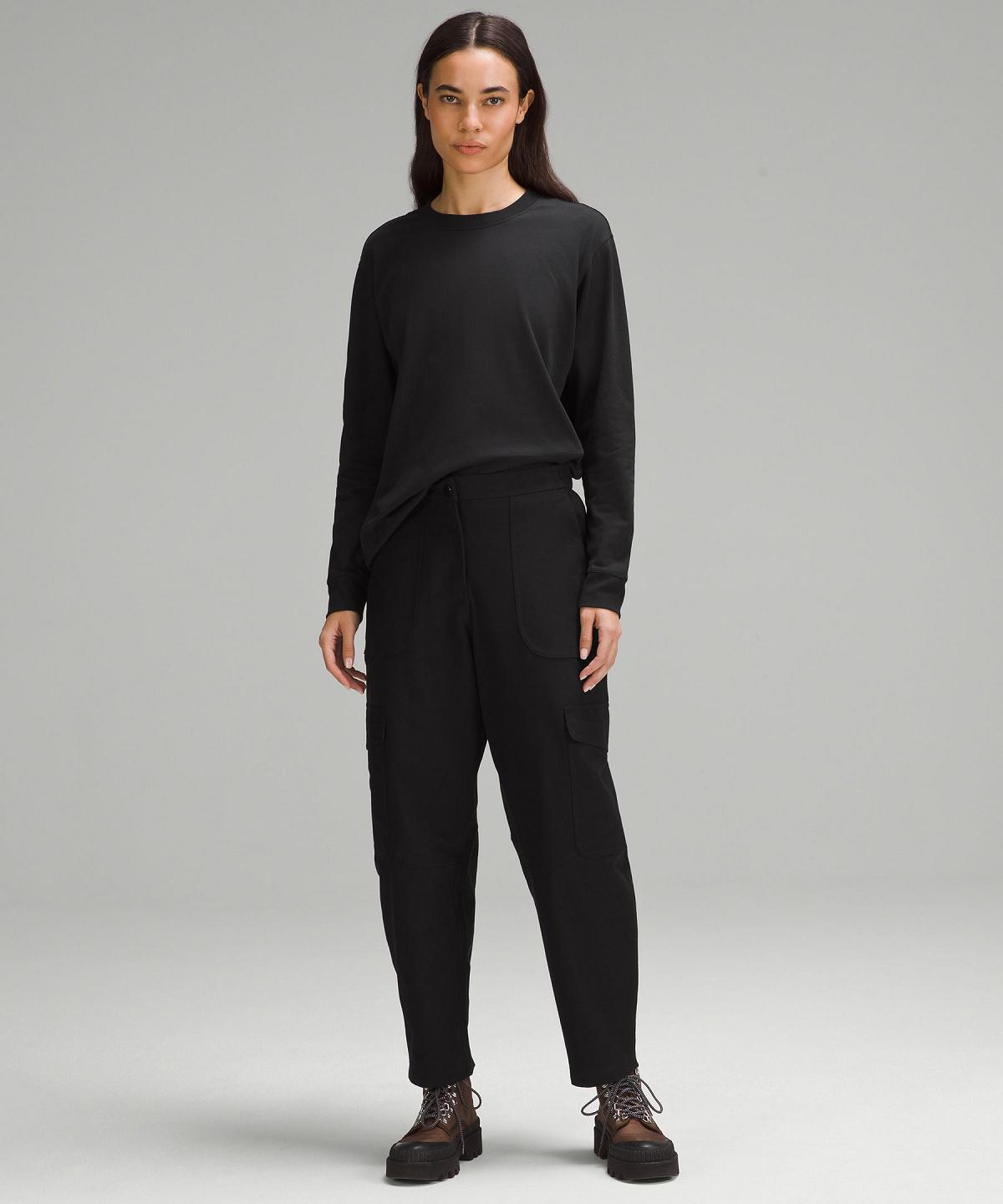 Black Lululemon All Yours Heavyweight Long-Sleeve Women T Shirts | NZ_LuLu26362