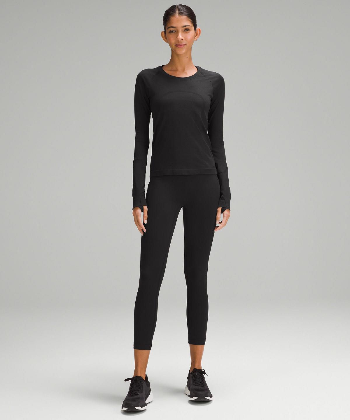 Black Lululemon All the Right Places High-Rise Drawcord Waist Crop 23” Women Leggings | NZ_LuLu40101