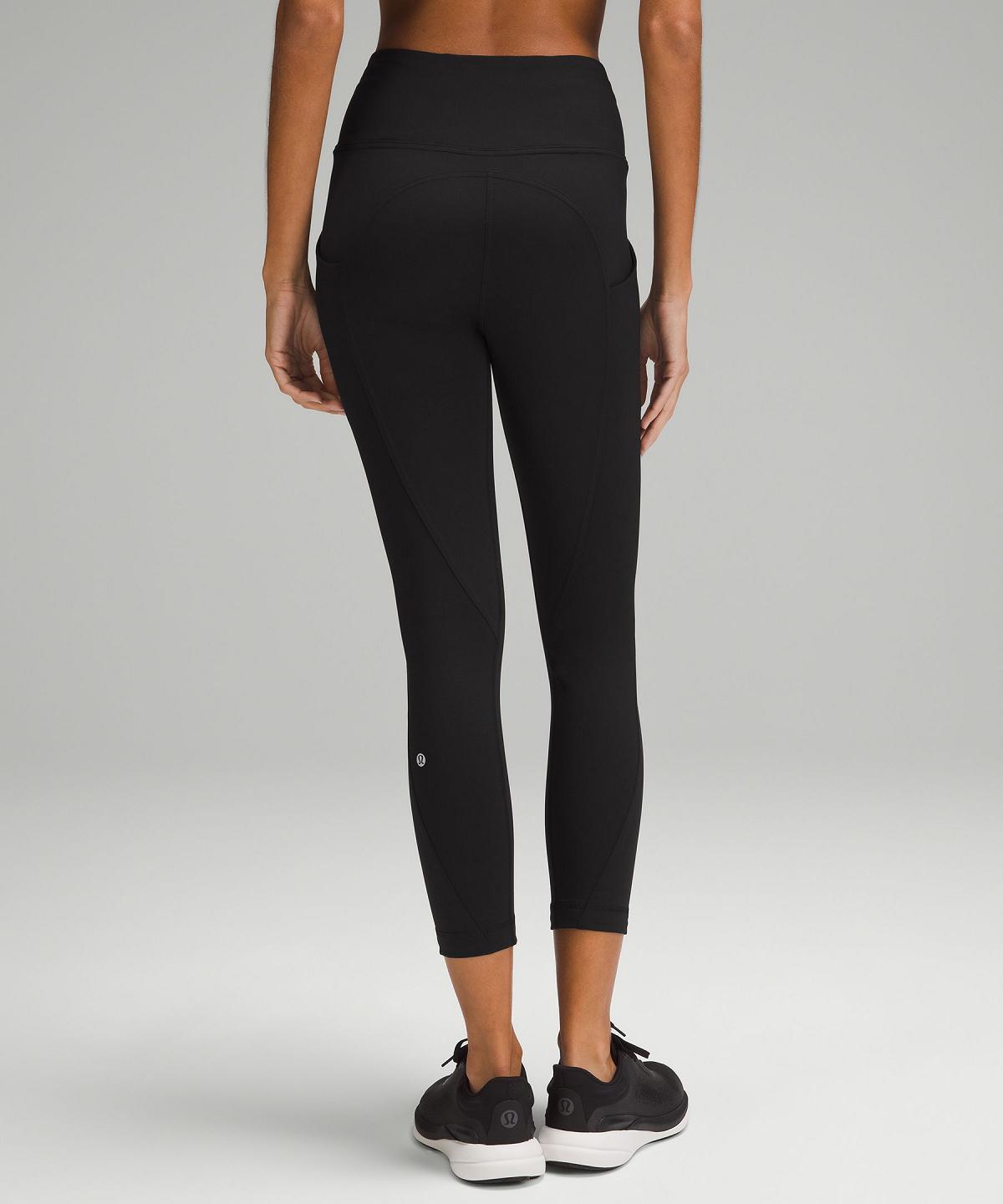 Black Lululemon All the Right Places High-Rise Drawcord Waist Crop 23” Women Leggings | NZ_LuLu40101