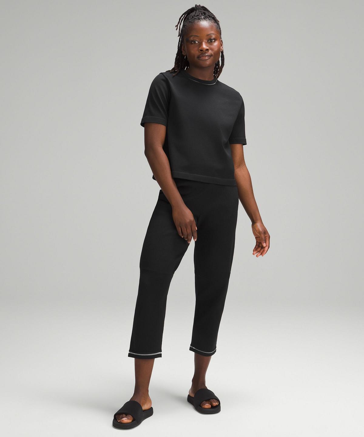 Black Lululemon Boxy Knit Women T Shirts | NZ_LuLu60599