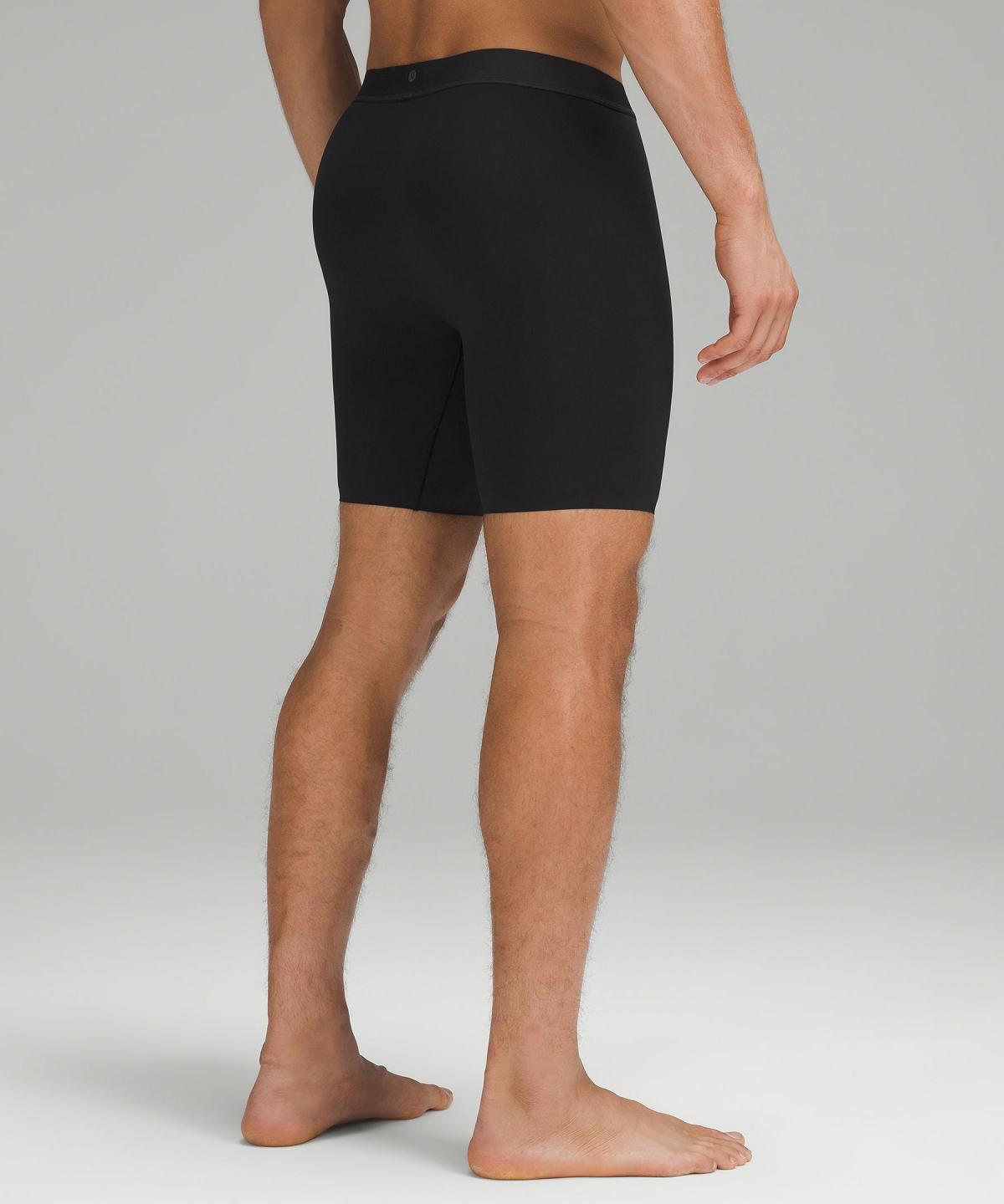 Black Lululemon Built to Move Long Boxer 7" Men Underwear | NZ_LuLu79245