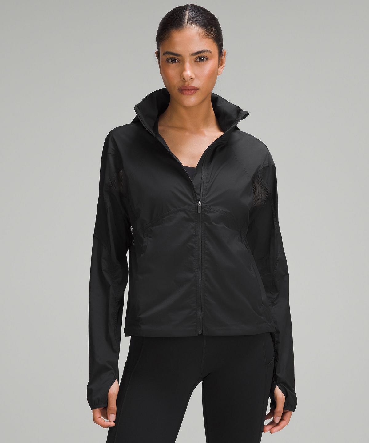 Black Lululemon Classic-Fit Ventilated Running Women Coats & Jackets | NZ_LuLu95829