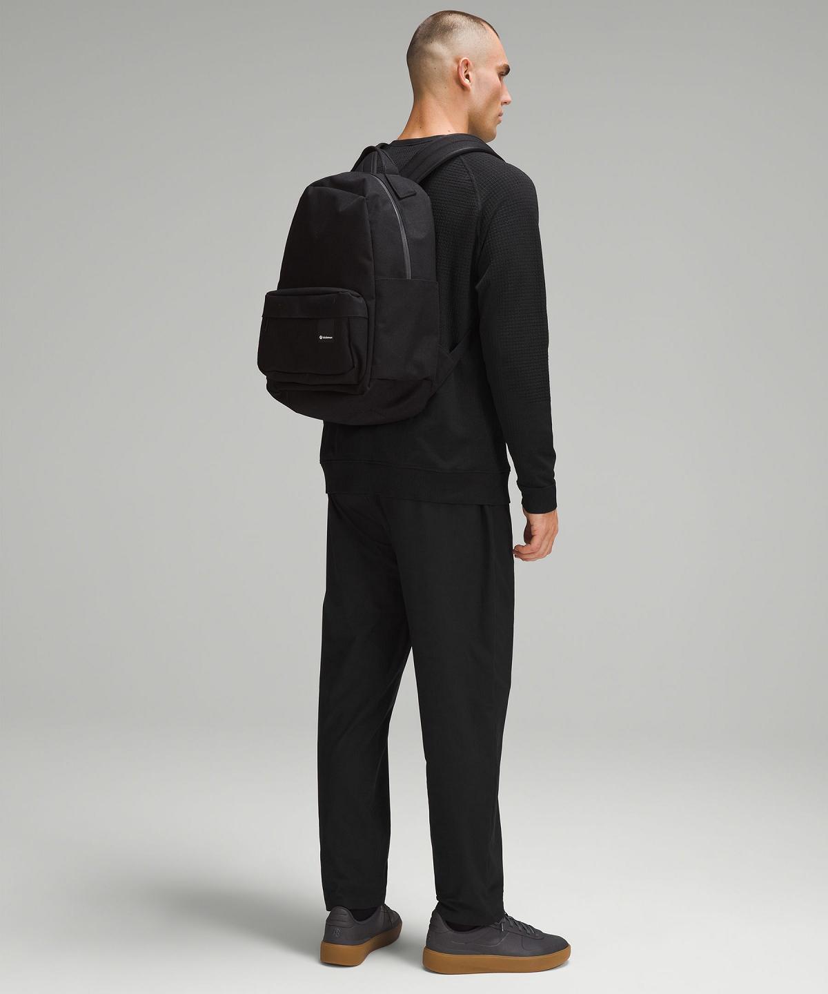 Black Lululemon Command the Day 25L Bag Backpacks | NZ_LuLu56149