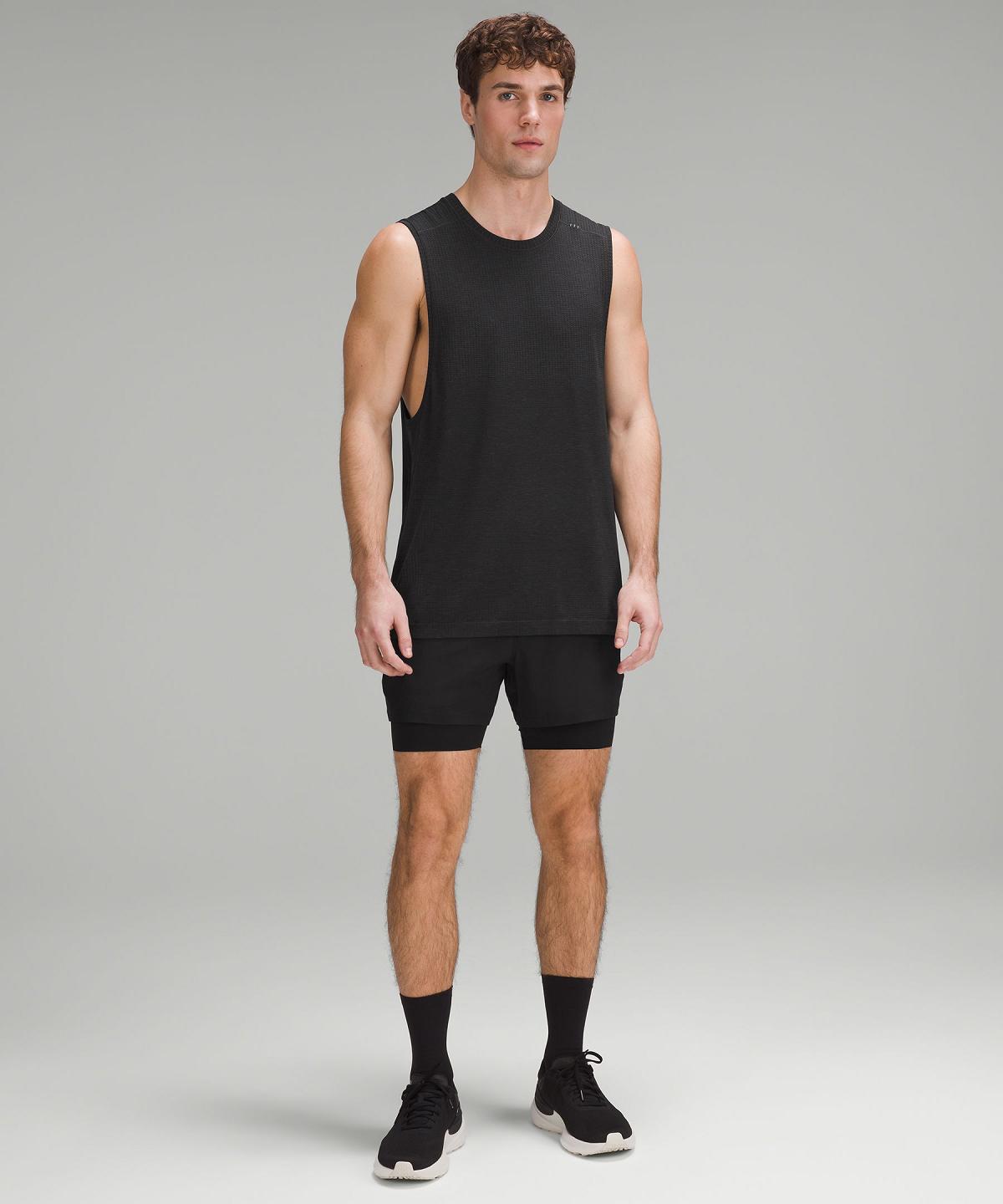 Black Lululemon Fast and Free Half Tight 8" Men Shorts | NZ_LuLu83175